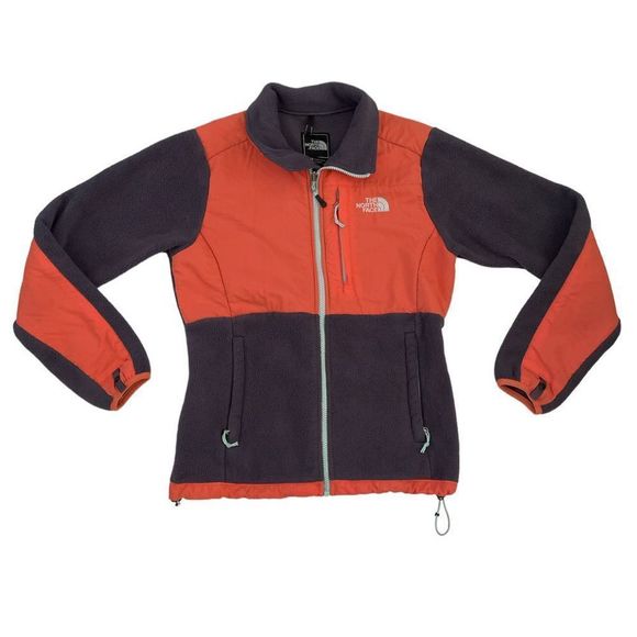 The North Face Women’s Denali Greystone Blue & Miami Orange Jacket Small - Picture 2 of 9